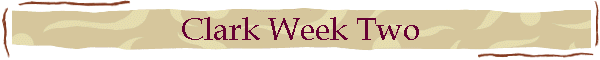 Clark Week Two