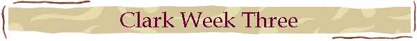 Clark Week Three